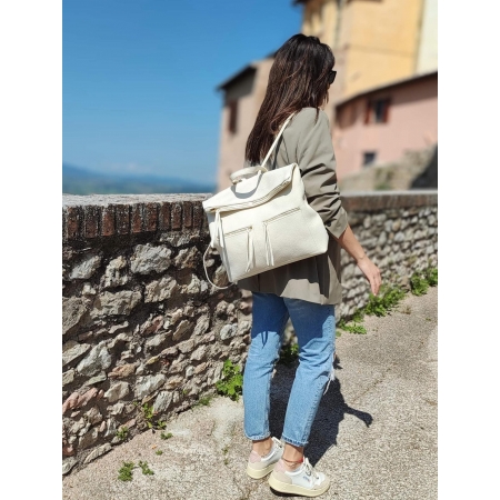 ZAINO GIADA PANNA - Zaino in vera pelle