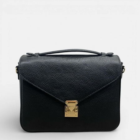 ADELINE MAXI NERA  - Borsa a tracolla in vera pelle