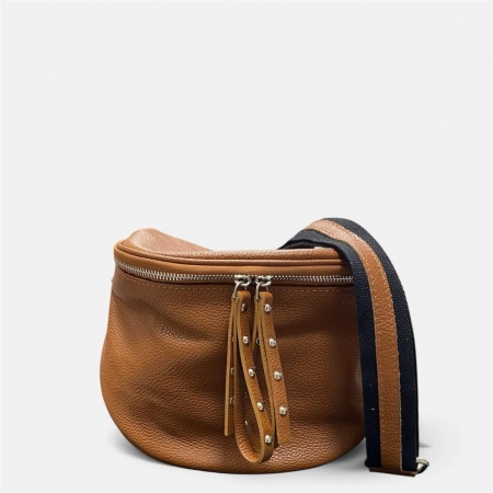 ANNA CUOIO - Borsa a tracolla in vera pelle cuoio